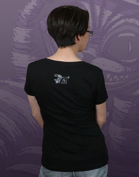 Cheshire Cat Junior Women's Fitted V-Neck (New Fit)