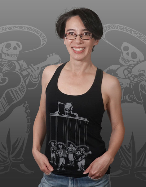 Dia De Los Muertos Junior Women's Racerback Tank