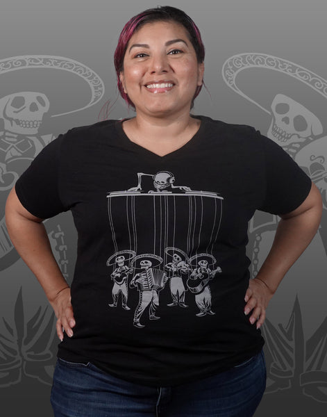 Dia De Los Muertos Plus Size Relaxed Fit Women's V-Neck