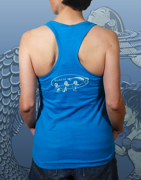 Mermaid Fishing Junior Women's Racerback Tank