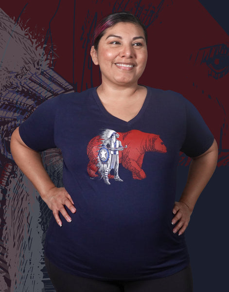 Native Plus Size Relaxed Fit Women's V-Neck
