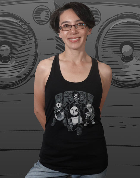Panda KISS Junior Women's Racerback Tank