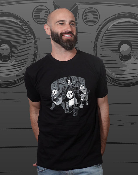 Panda KISS Men's Fitted Crew Neck