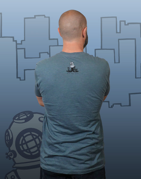 Walking Your Octopus Men's Fitted Crew Neck