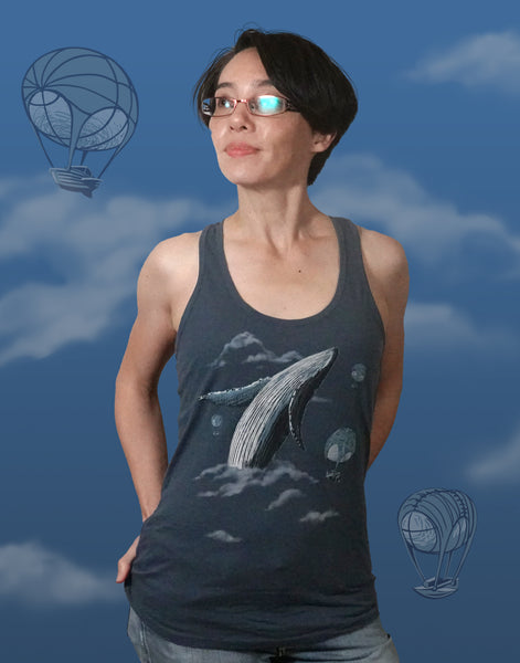 Whale Watching Junior Women's Racerback Tank