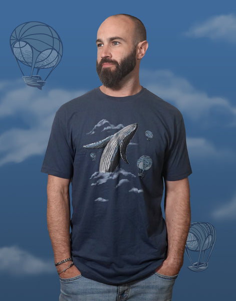 Whale Watching Men's Fitted Crew Neck