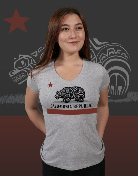 California Native Junior Women's Fitted V-Neck