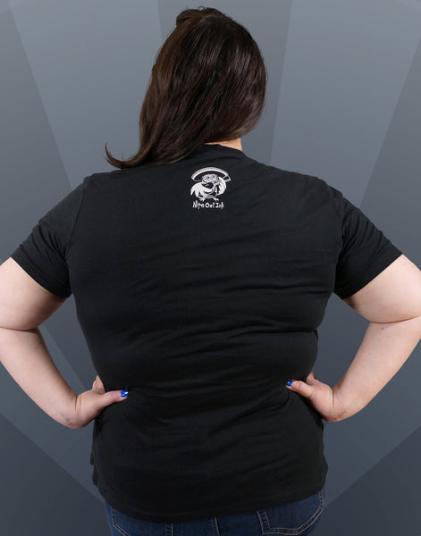 Dia De Los Muertos Owl Plus Size Relaxed Fit Women's V-Neck