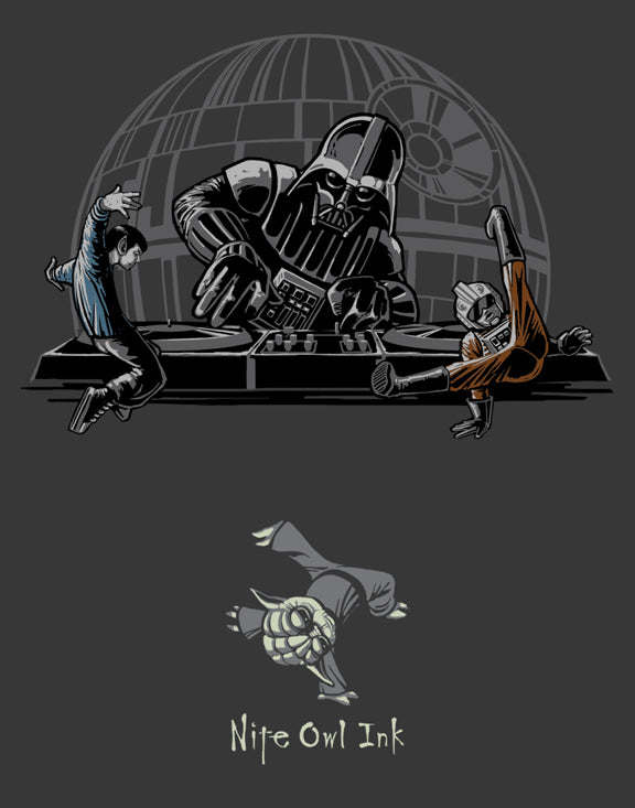 Knights of the Turntable Men's Zip Hoodie Nite Owl Ink