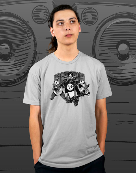 Panda KISS Men's Fitted Crew Neck
