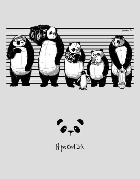 Panda Lineup Men's Fitted Crew Neck