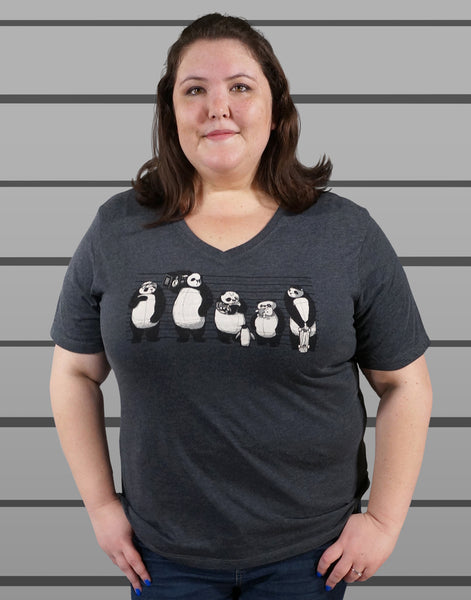 Panda Lineup Plus Size Relaxed Fit Women's V-Neck