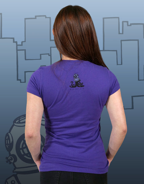 Walking Your Octopus Junior Women's Fitted V-Neck
