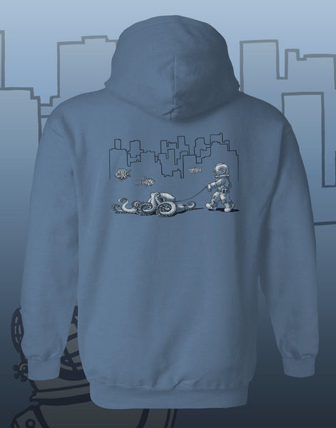 Walking Your Octopus Men's Heavyweight Pullover Hoodie