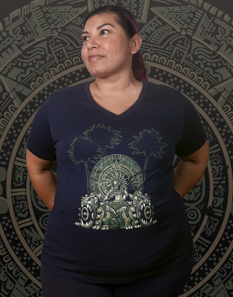 Aztec Beats Plus Size Relaxed Fit Women's V-Neck