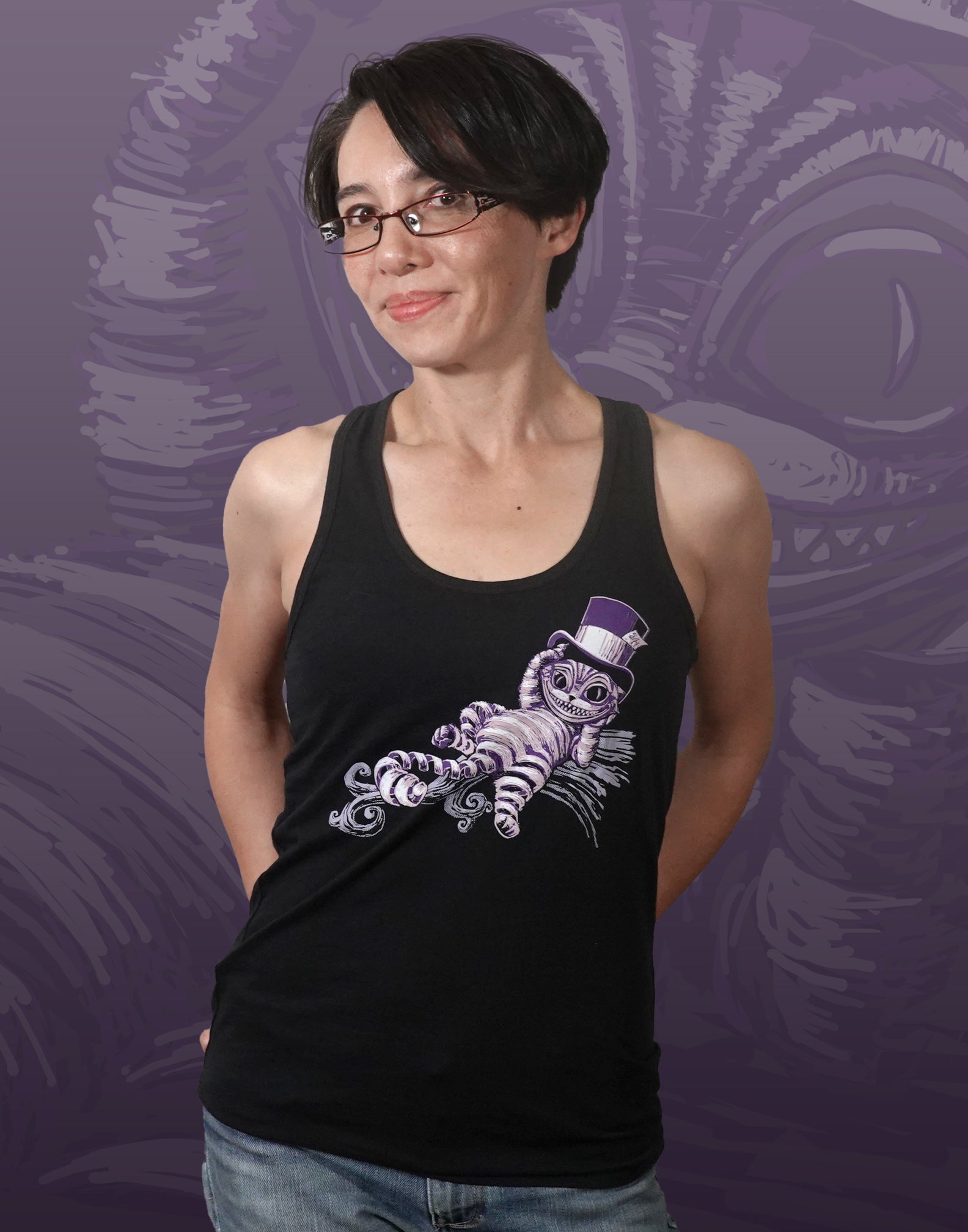 Cheshire Cat Junior Women's Racerback Tank