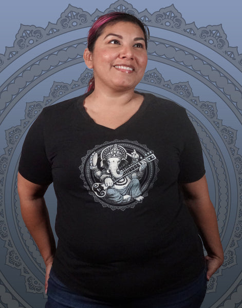 Ganesha Plus Size Relaxed Fit Women's V-Neck