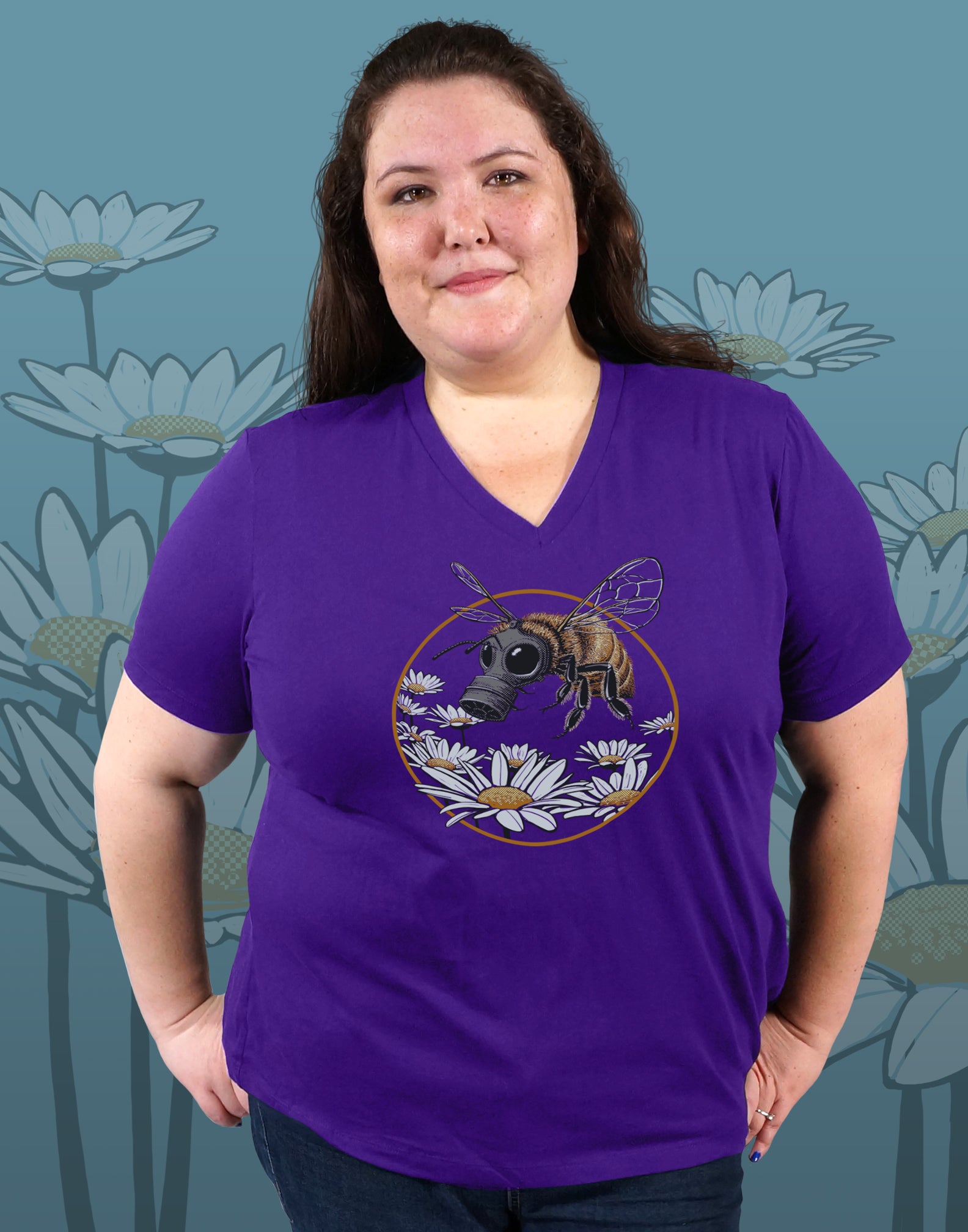 Honey Bee Plus Size Women's V-Neck