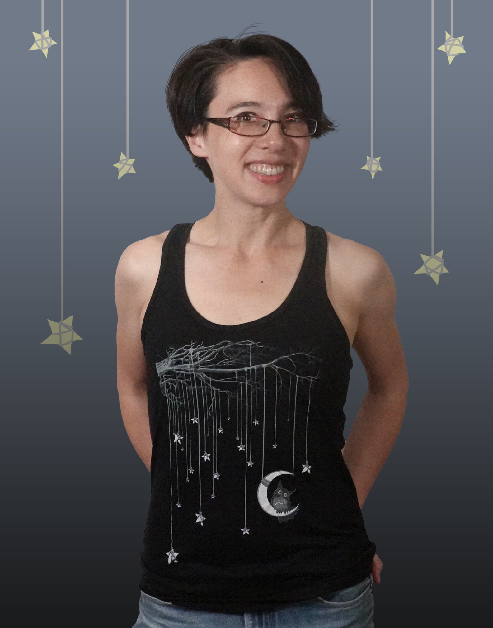 Nite Owl Junior Women's Racerback Tank