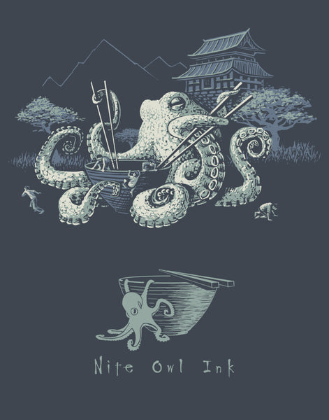 Octopus Ramen Youth Crew Neck