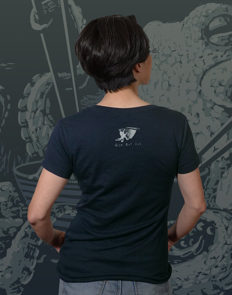 Octopus Ramen Junior Women's Fitted V-Neck (New Fit)