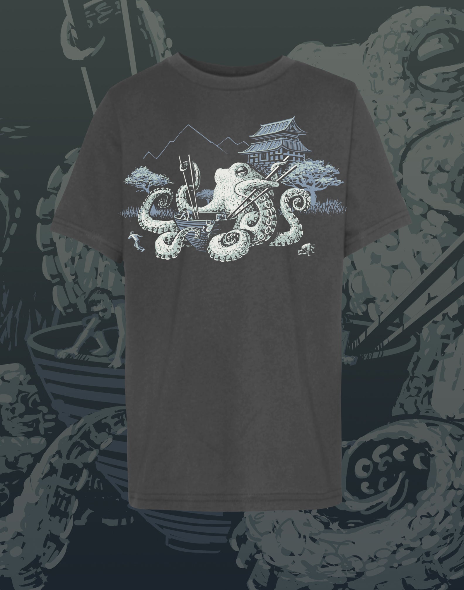 Octopus Ramen Youth Crew Neck