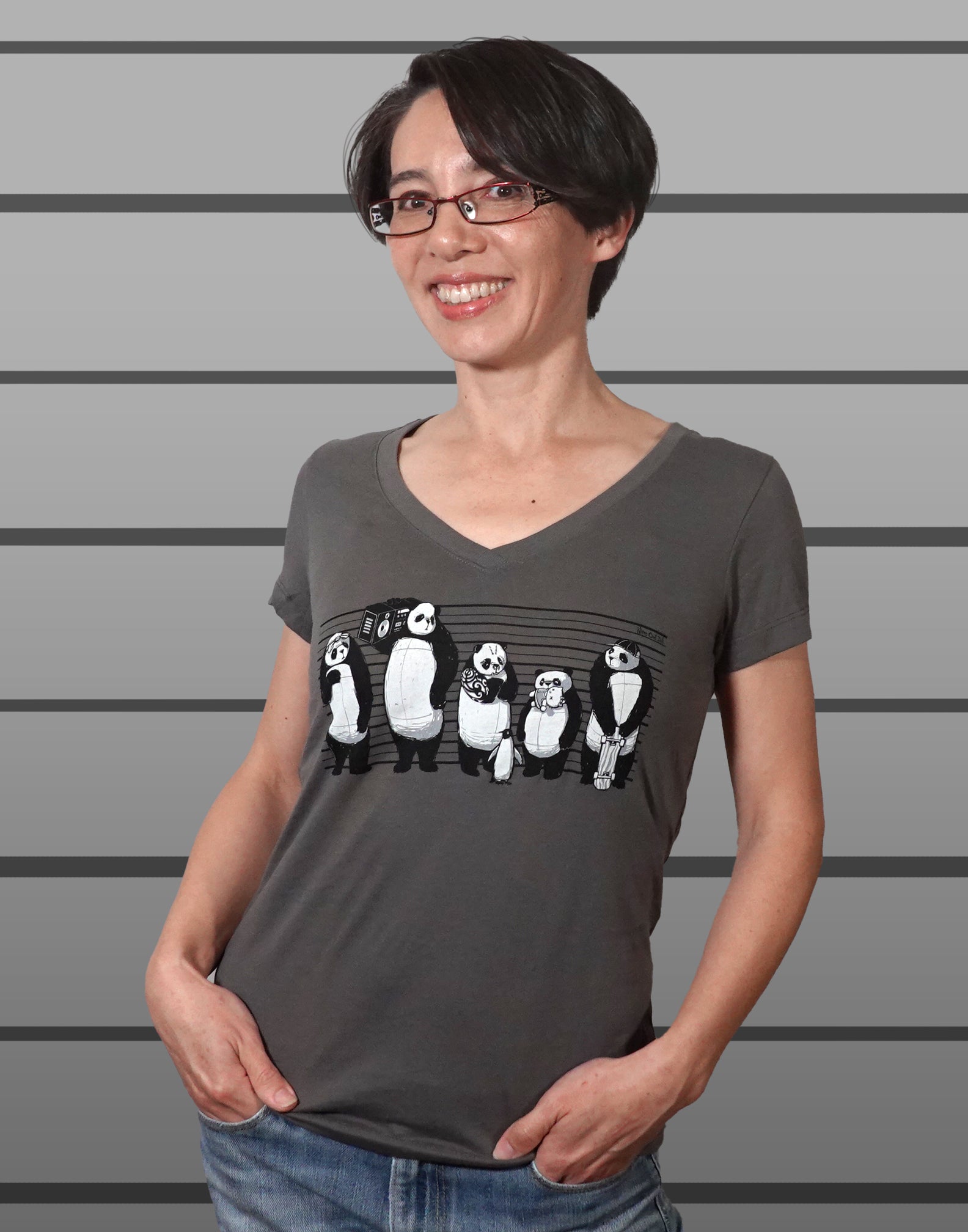 Panda Lineup Junior Women's Fitted V-Neck (New Fit)
