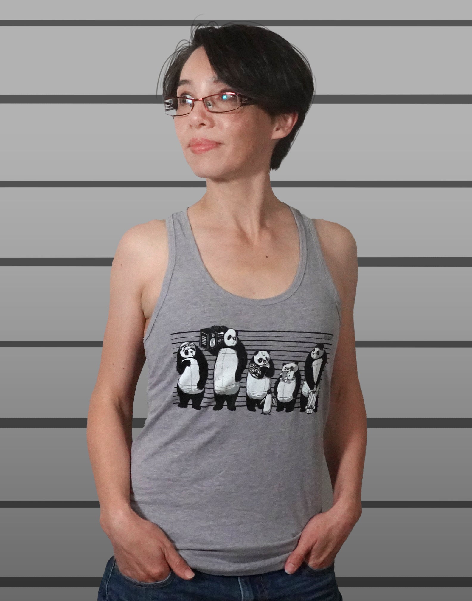 Panda Lineup Junior Women's Racerback Tank
