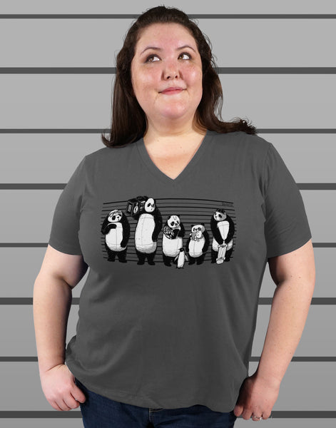 Panda Lineup Plus Size Women's V-Neck