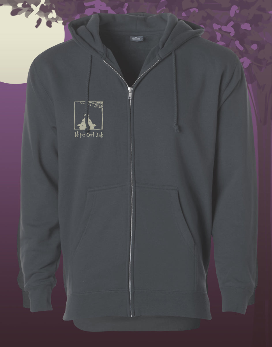 Grow Men's Heavyweight Zip Hoodie Nite Owl Ink