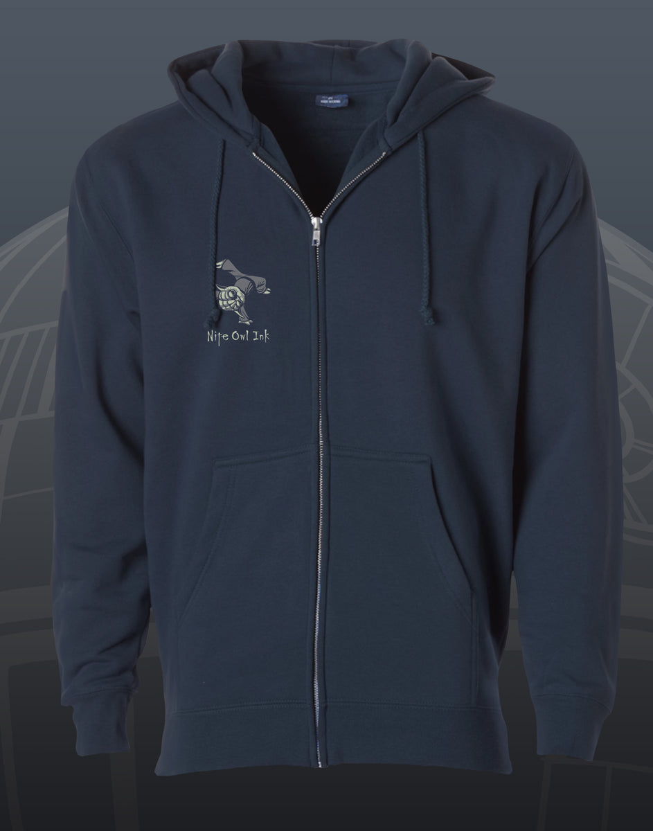 Knights of the Turntable Men's Zip Hoodie Nite Owl Ink