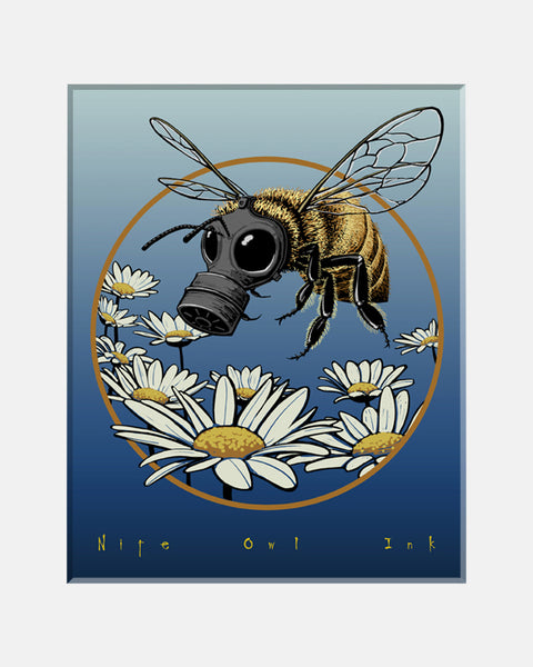 Honey Bee Art Print – Nite Owl Ink