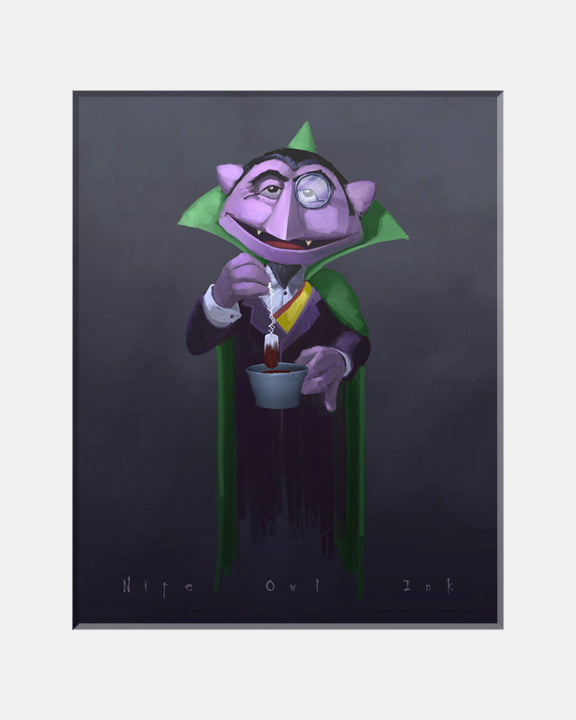 The Count Art Print – Nite Owl Ink