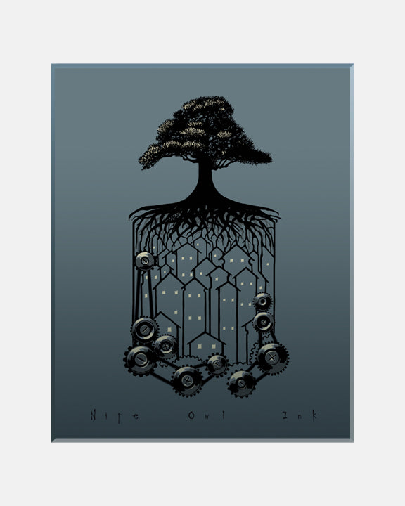 Tree Cog Art Print